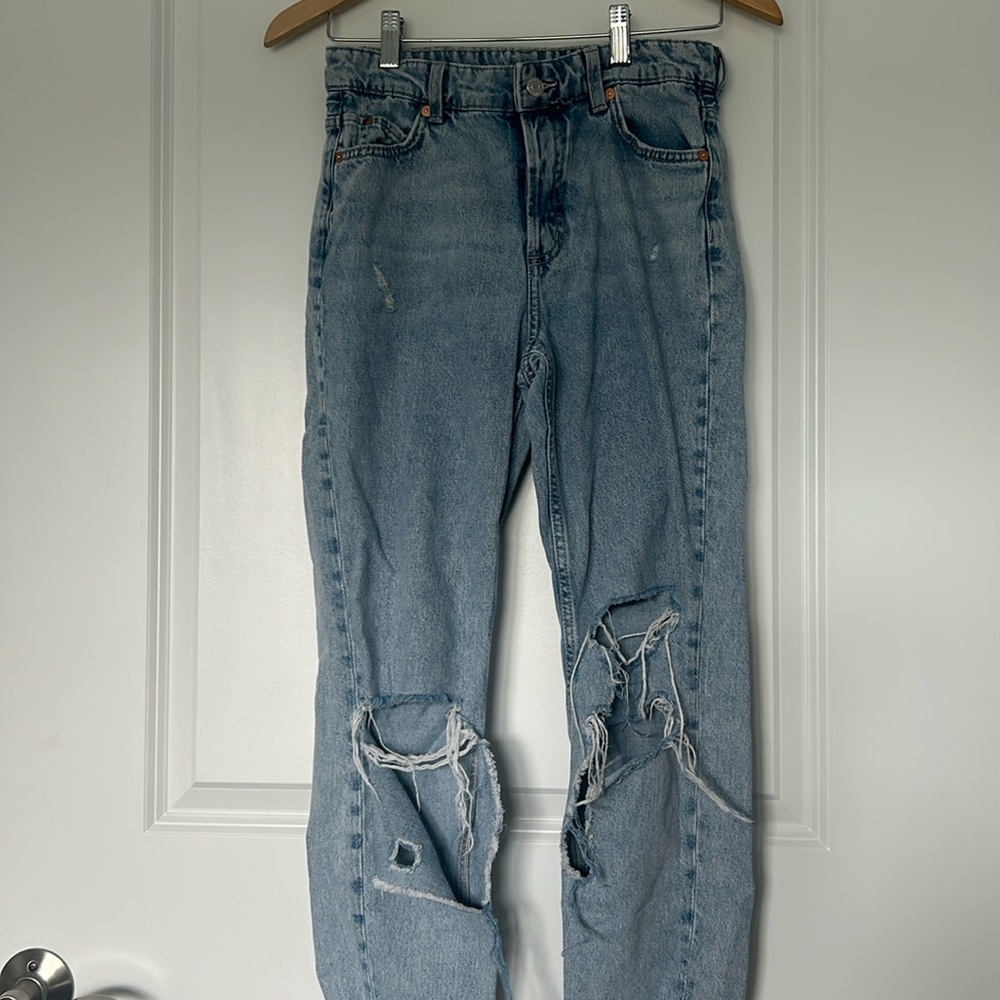 & denim Boyfriend low waist jeans